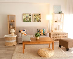 Gerahmte figurative Malerei, Schlafendes Kinderporträt, Warme Erdtöne, "Emotion"