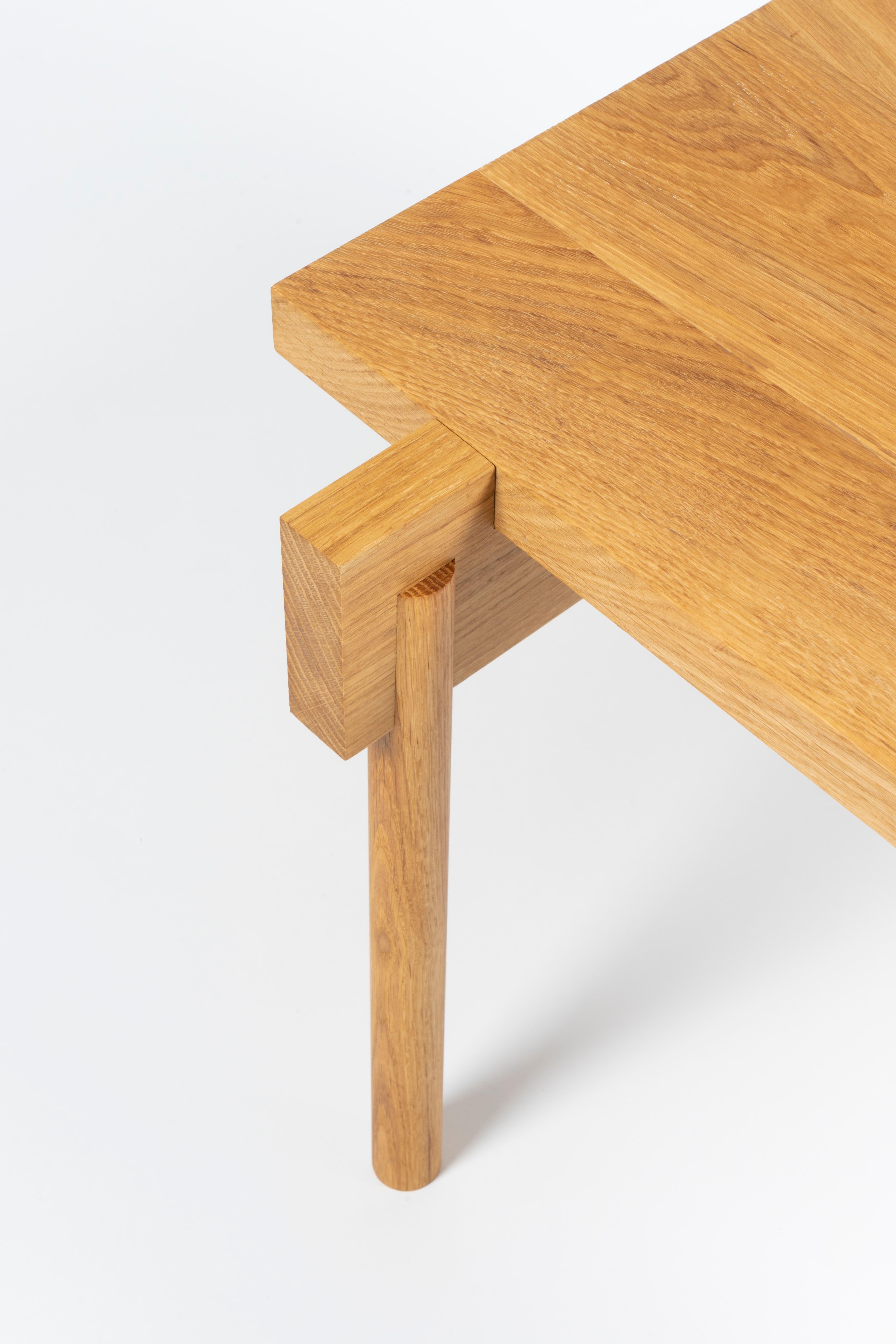 Postmoderno Overlapping Natural Ash Coffee Table with Square Top Insert by Antonio De Marco in vendita