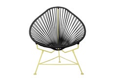 Innit Designs Acapulco Chair Black Weave on Yellow Frame