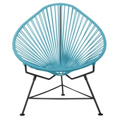 Innit Designs Acapulco Chair Blue Weave on Black Frame