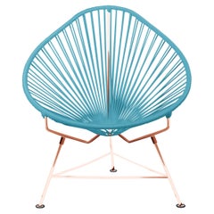 Innit Designs Acapulco Chair Blue Weave on Copper Frame