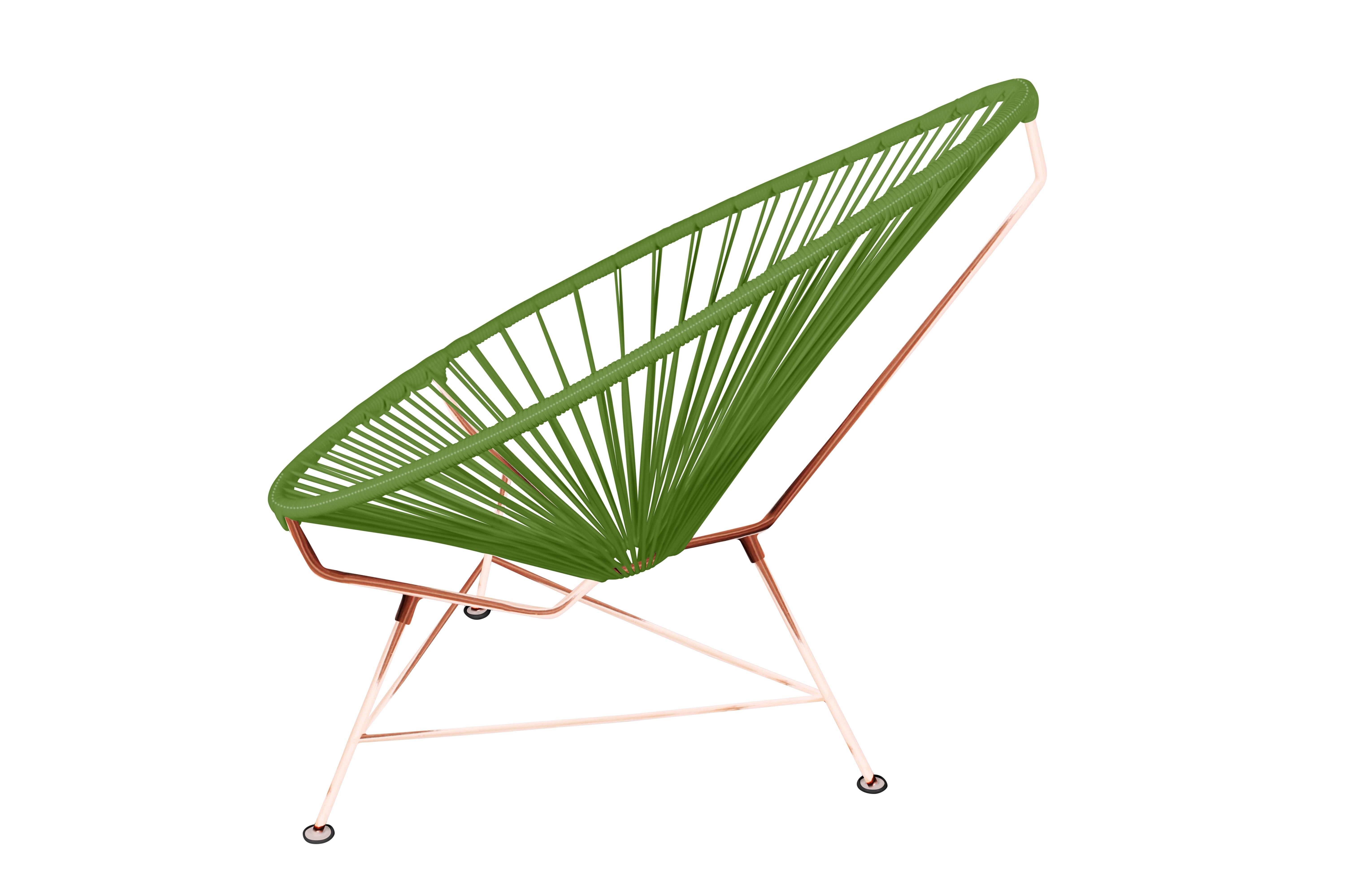 Modern Innit Designs Acapulco Chair Cactus Weave on Copper Frame For Sale