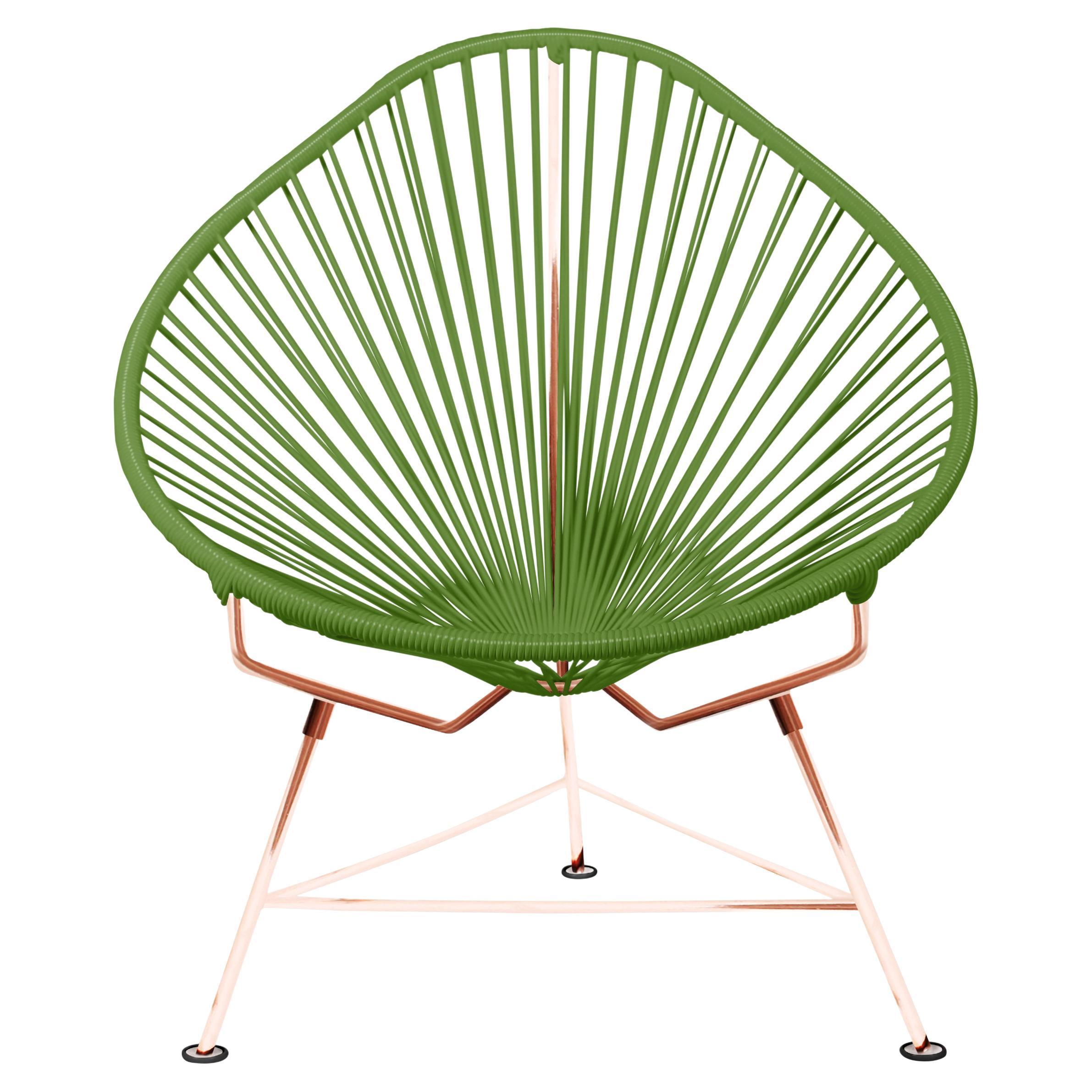 Innit Designs Acapulco Chair Cactus Weave on Copper Frame For Sale