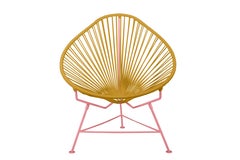 Innit Designs Acapulco Chair Caramel Weave on Coral Frame