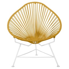 Innit Designs Acapulco Chair Caramel Weave on White Frame