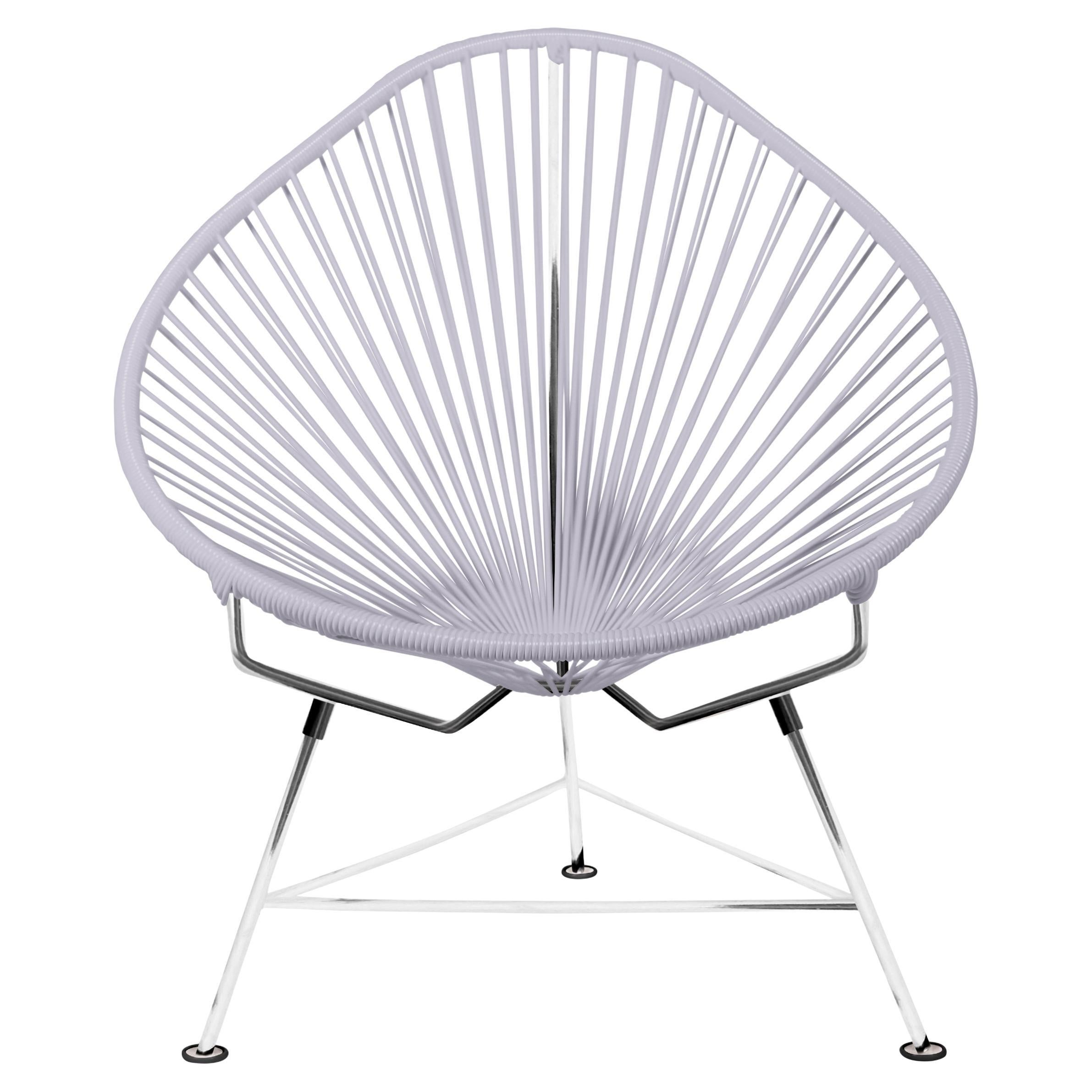 Innit Designs Acapulco Chair Clear Weave on Chrome Frame