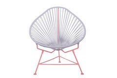 Innit Designs Acapulco Chair Clear Weave on Coral Frame