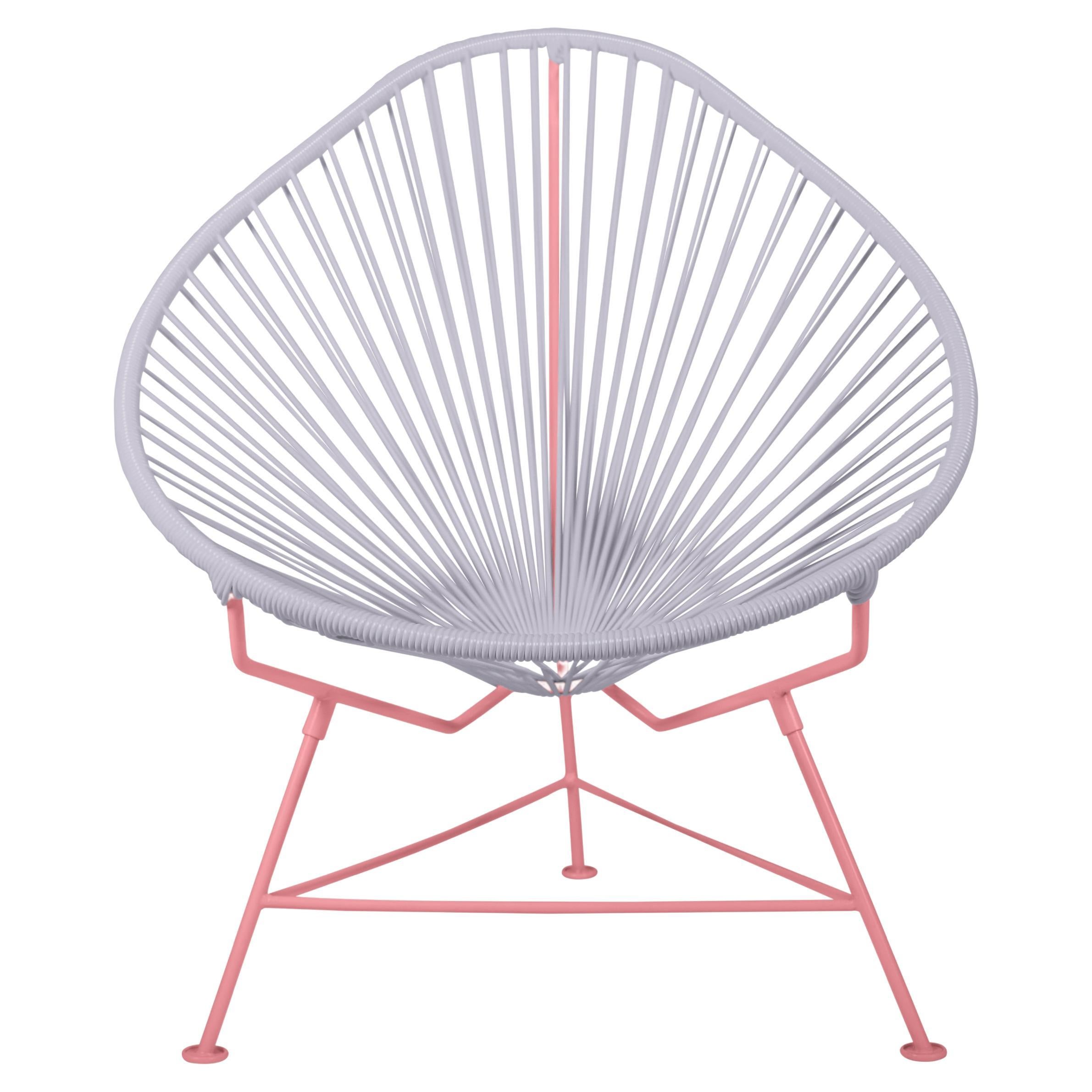 Innit Designs Acapulco Chair Clear Weave on Coral Frame