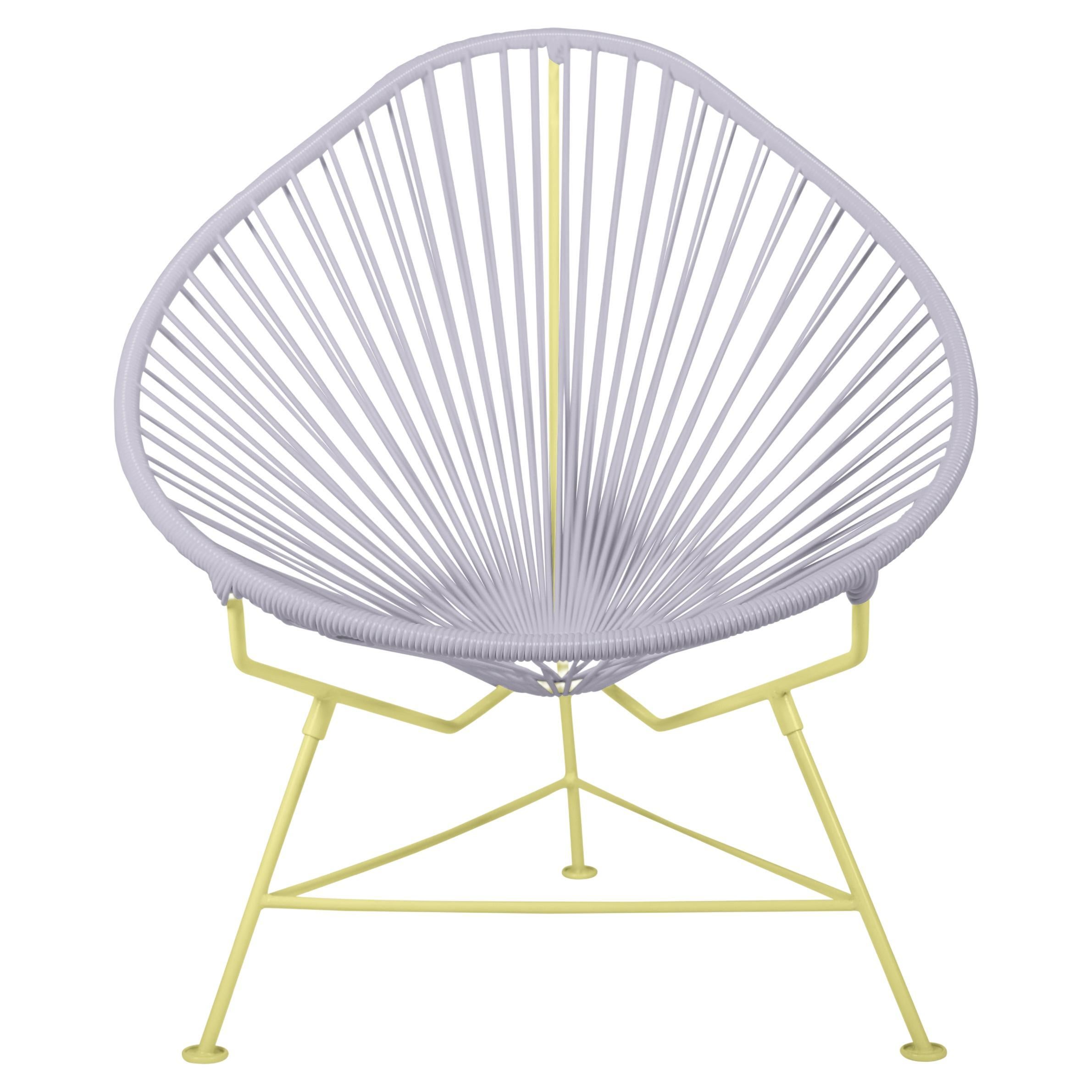 Innit Designs Acapulco Chair Clear Weave on Yellow Frame