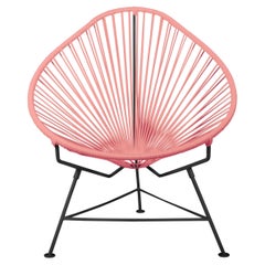 Innit Designs Acapulco Chair Coral Weave on Black Frame
