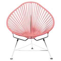 Innit Designs Acapulco Chair Coral Weave on Chrome Frame