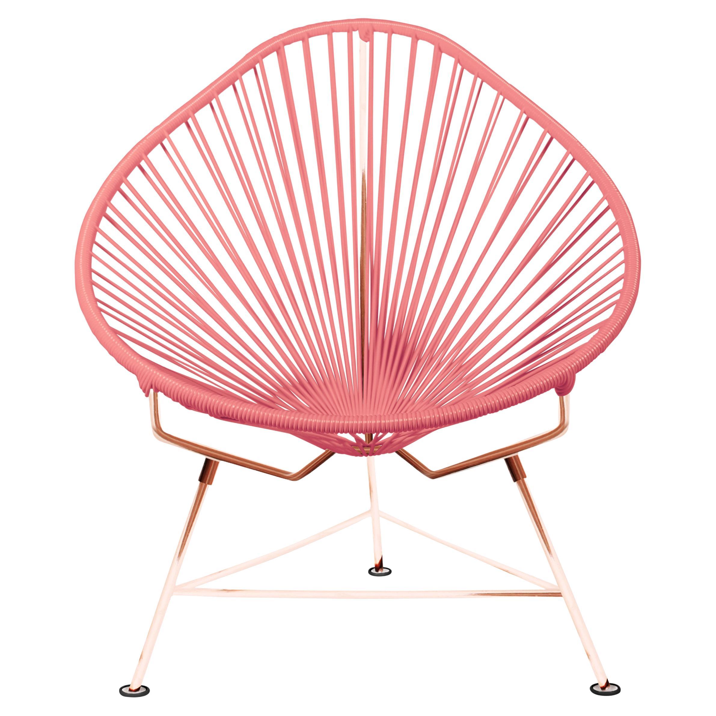 Innit Designs Acapulco Chair Coral Weave on Copper Frame For Sale