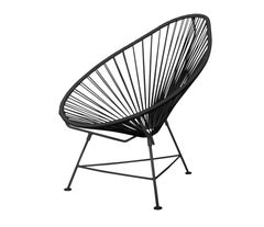 Innit Designs Acapulco Chair Black Weave on Black Frame