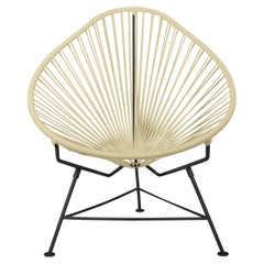Innit Designs Acapulco Chair Ivory Weave on Black Frame