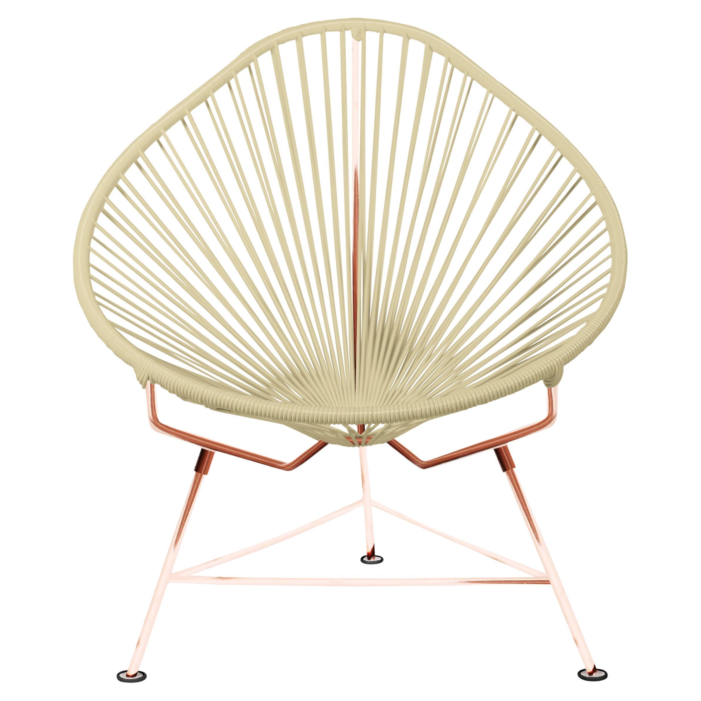 Innit Designs Acapulco Chair Ivory Weave on Copper Frame