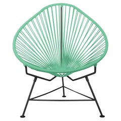 Innit Designs Acapulco Chair Mint Weave on Black Frame