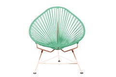 Innit Designs Acapulco Chair Mint Weave on Copper Frame