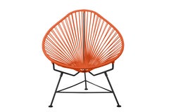 Innit Designs Acapulco Chair Orange Weave on Black Frame