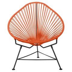 Innit Designs Acapulco Chair Orange Weave on Black Frame