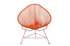 Innit Designs Acapulco Chair Orange Weave on Coral Frame