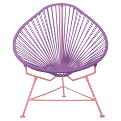 Innit Designs Acapulco Chair Orchid Weave on Coral Frame