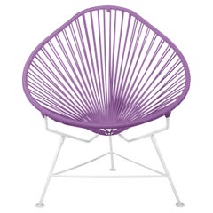 Innit Designs Acapulco Chair Orchid Weave on White Frame