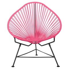 Innit Designs Acapulco Chair Pink Weave on Black Frame