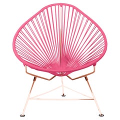 Innit Designs Acapulco Chair Pink Weave on Copper Frame