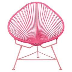 Innit Designs Acapulco Chair Pink Weave on Coral Frame