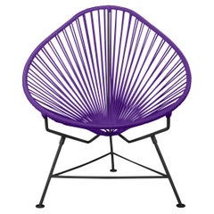 Innit Designs Acapulco Chair Purple Weave on Black Frame