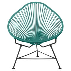 Innit Designs Acapulco Chair Turquoise Weave on Black Frame
