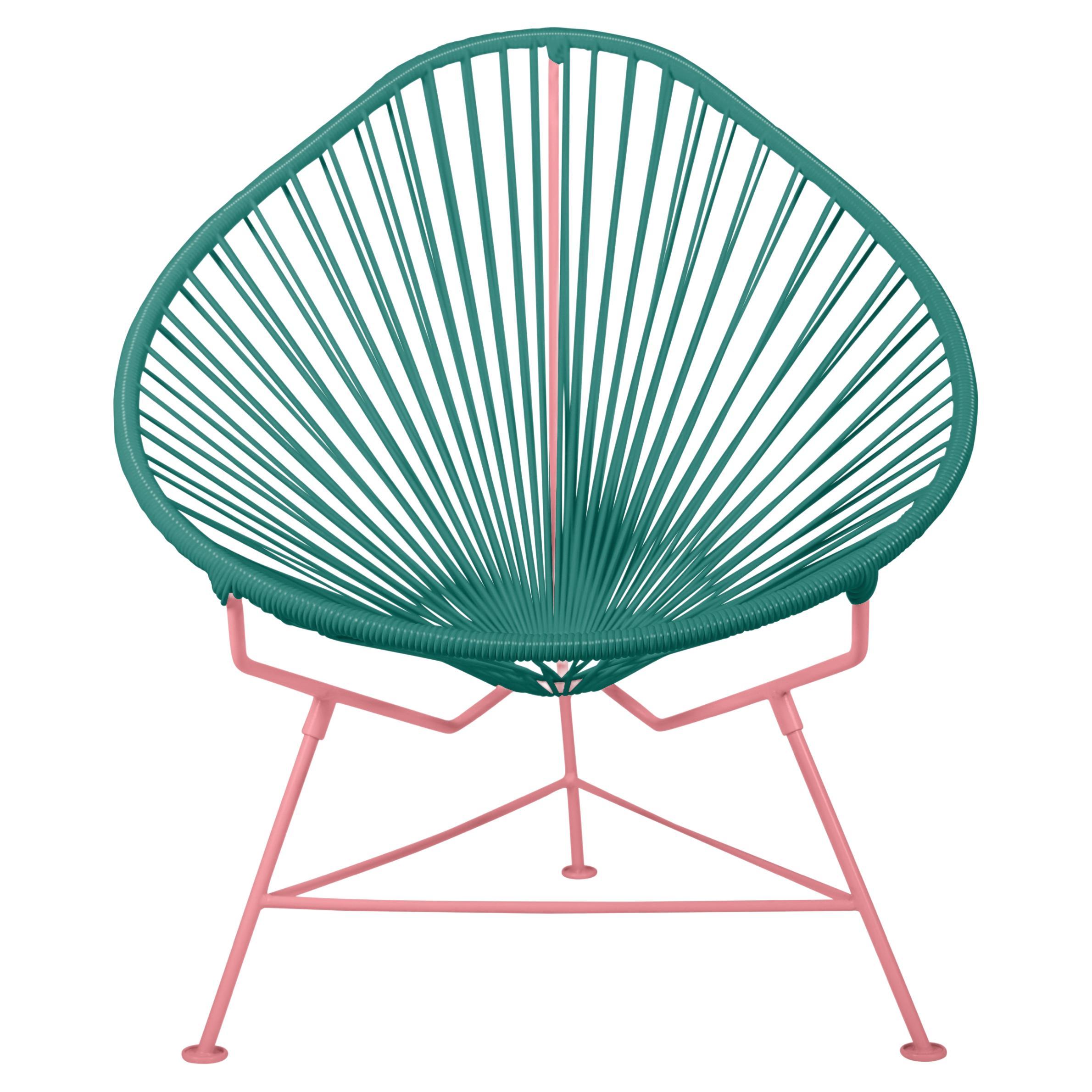 Innit Designs Acapulco Chair Turquoise Weave on Coral Frame