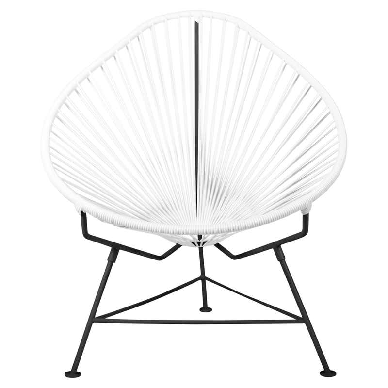 Innit Designs Acapulco Chair Grey Weave on Black Frame For Sale at 1stDibs