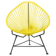 Innit Designs Acapulco Chair Yellow Weave on Black Frame