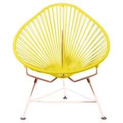 Innit Designs Acapulco Chair Yellow Weave on Copper Frame