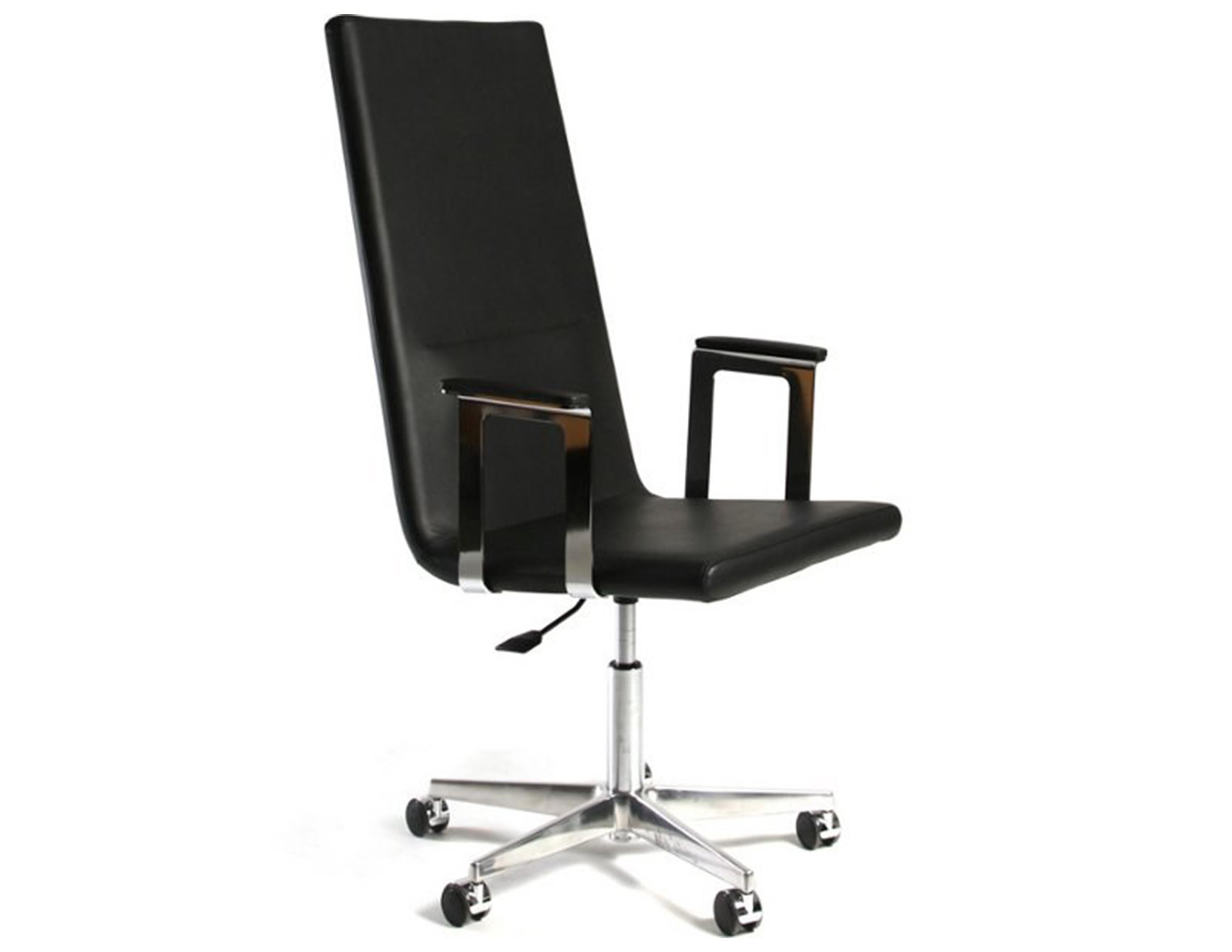 Leather Inno Basso M YA Swivel Chair Designed by Harri Korhonen For Sale