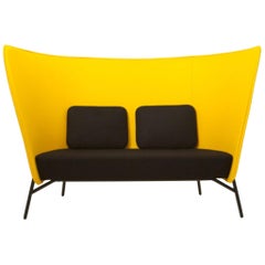 Inno Black and Yellow Aura L High Back Sofa Designé par Mikko Laakkonen