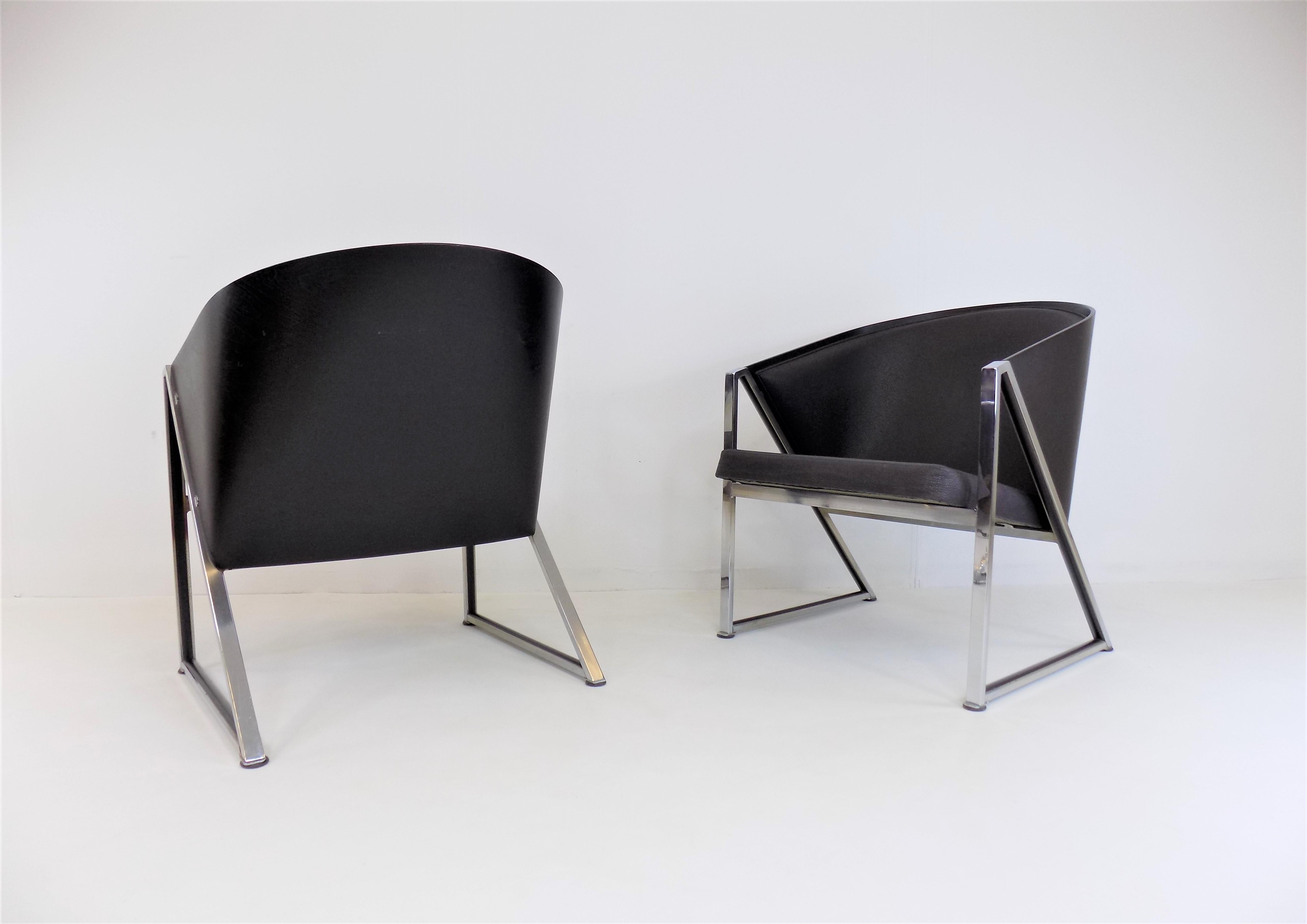 Post-Modern Inno Oy Set of 2 Mondi Armchairs by Jouko Jarvisalo