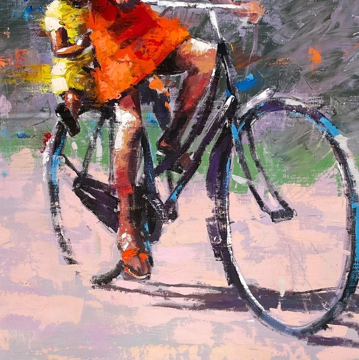 „Big Sister“ von Innocent Chikezie - Modernes lebhaftes afrikanisches figuratives Gemälde im Angebot 9