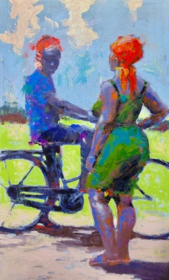 "De corazón a corazón" de I. Chikezie - Vibrante Contemporáneo - Figurativo nigeriano