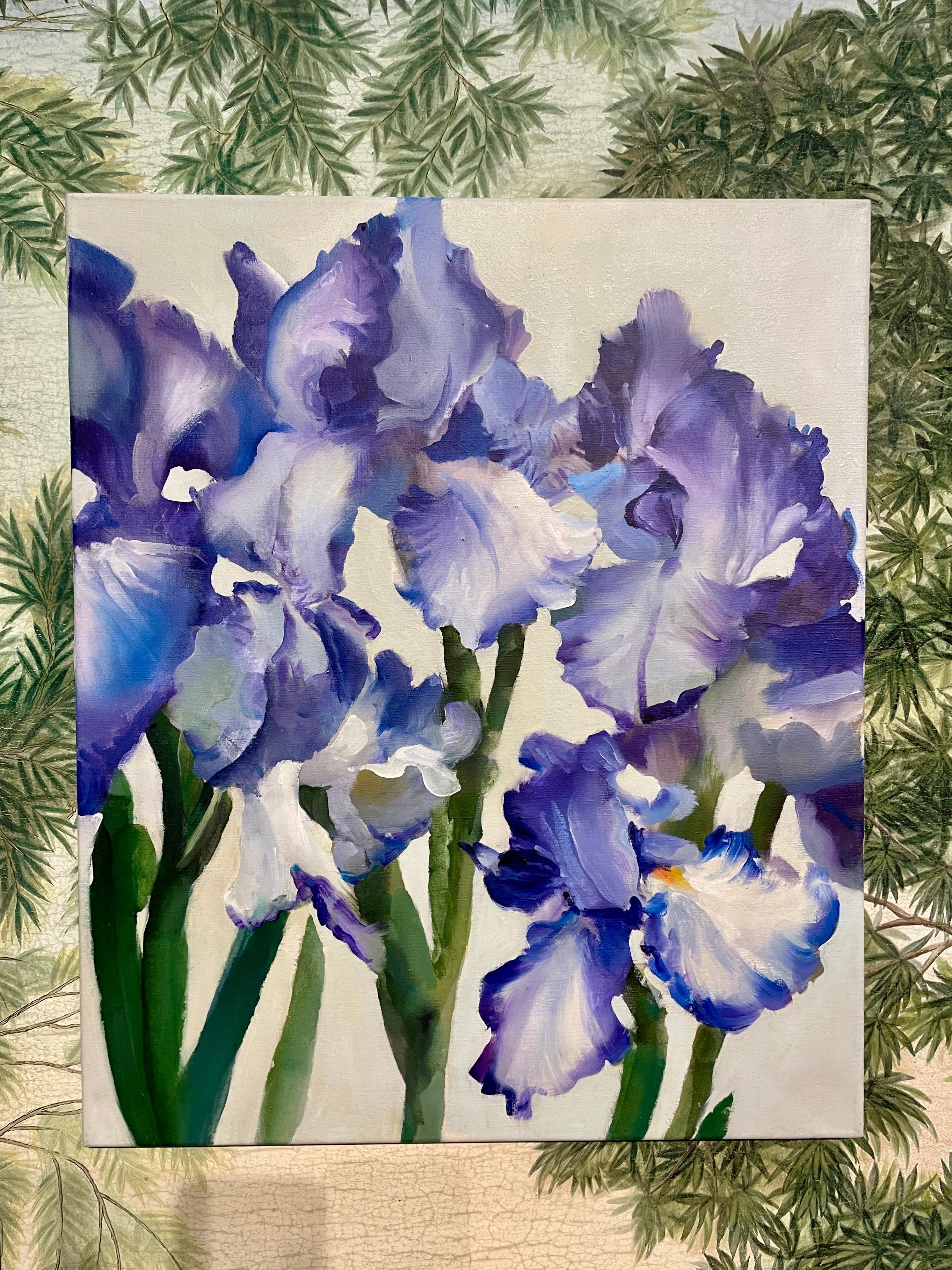 Blumen Stillleben Gemälde von Innokentiy Fateev Acrilic auf Leinwand Contemporary im Angebot 2
