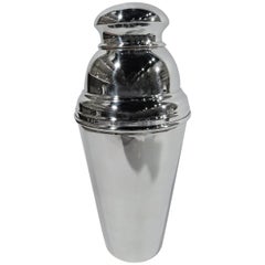 Innovative American Modern Sterling Silver Cocktail Shaker