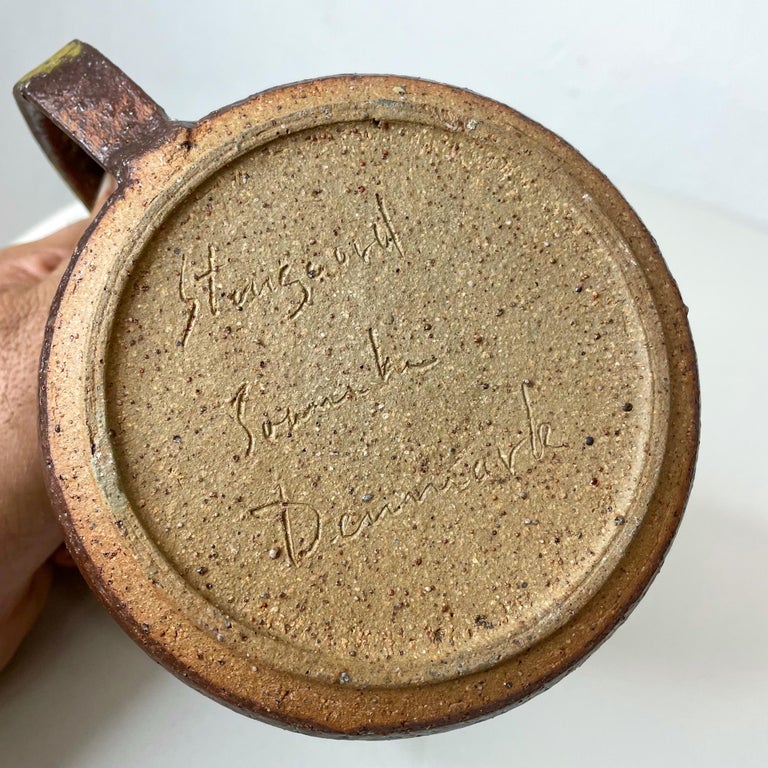 Innovative Glazed Ceramic Muted Yellow Studio Pottery Jug Style Doyle