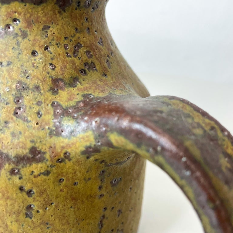 Innovative Glazed Ceramic Muted Yellow Studio Pottery Jug Style Doyle