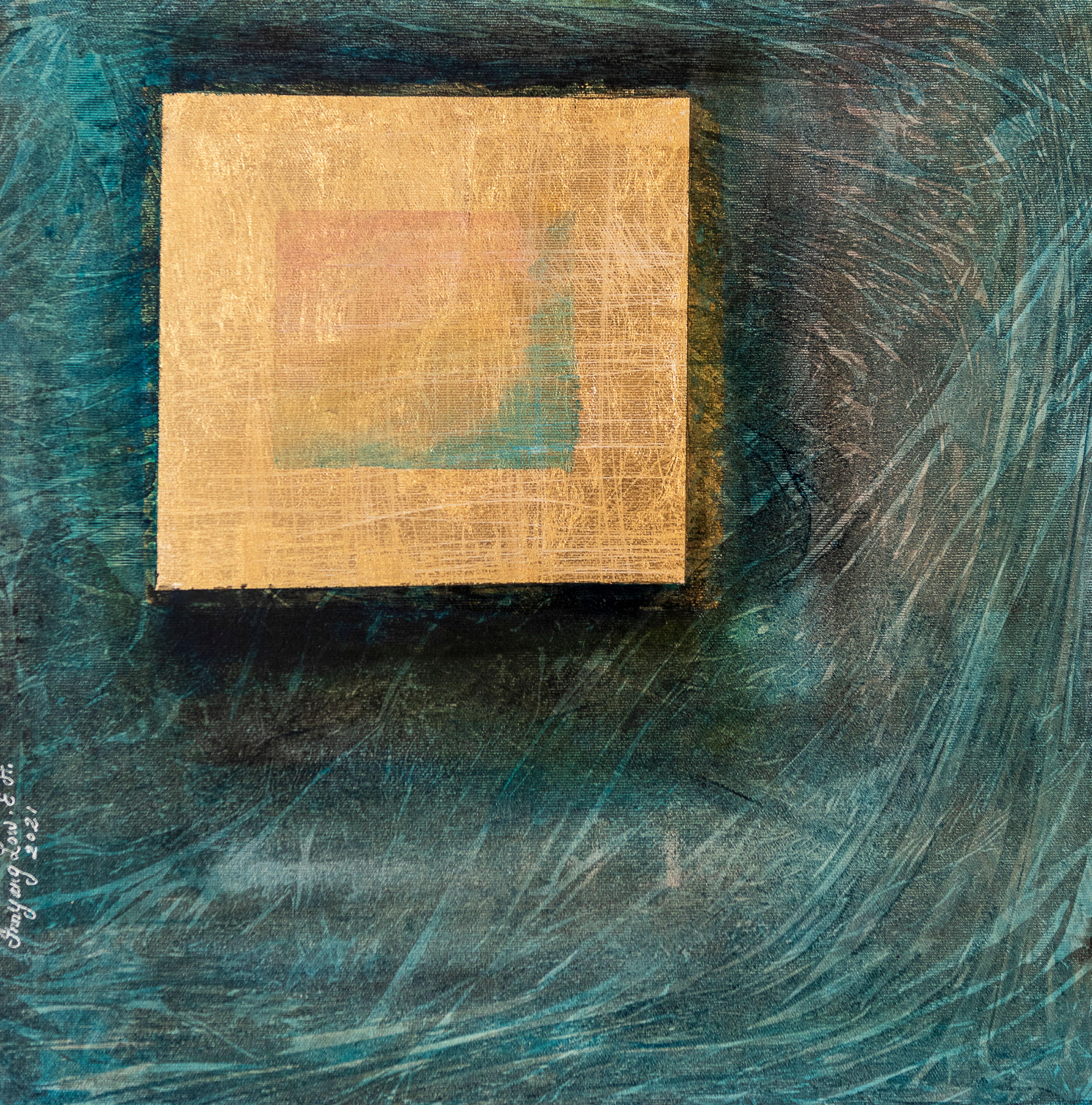 Innyang Low (E.H.) Abstract Painting - Master Mind of Gold