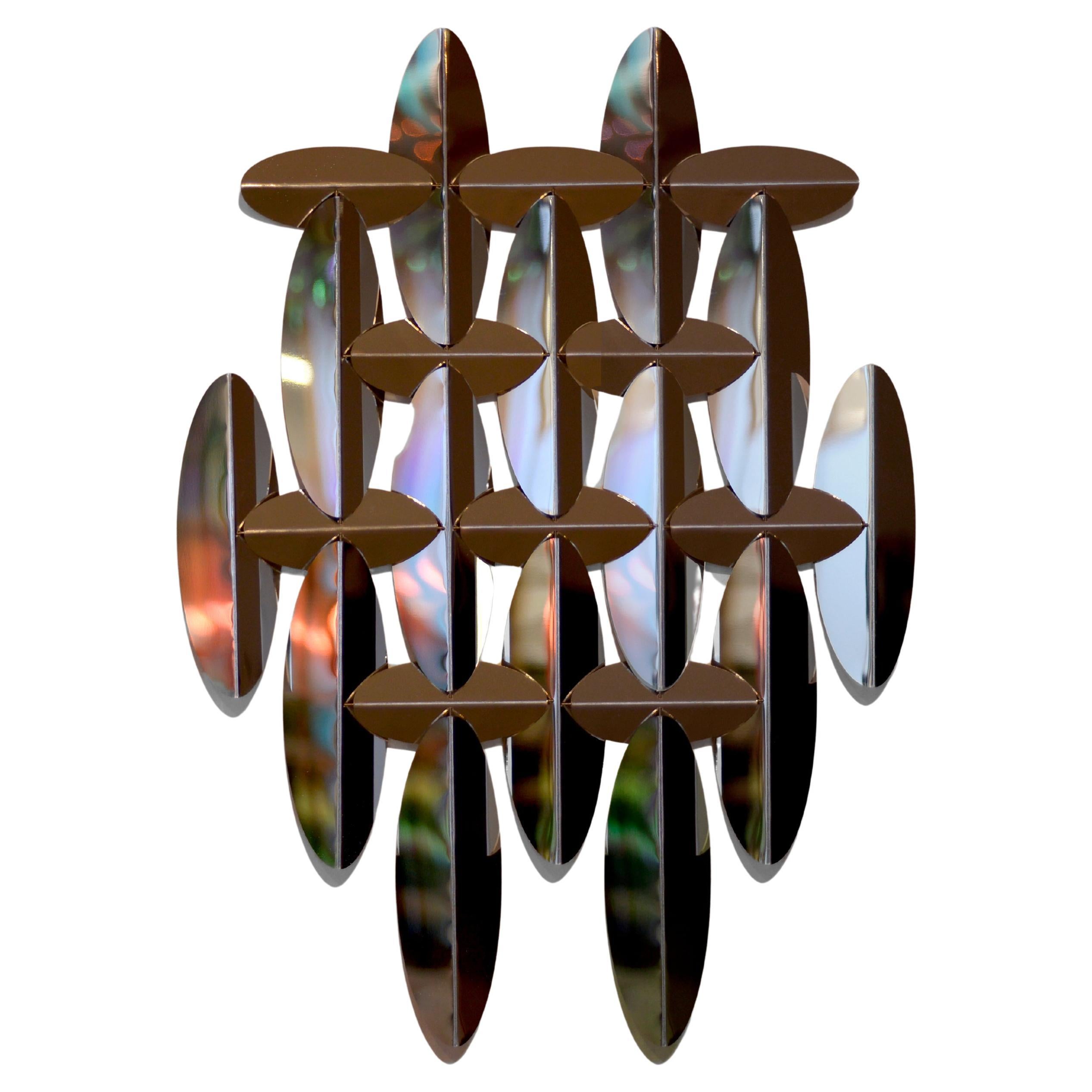 Specchio da parete grande INO in alluminio lucido di Martens 
Visser