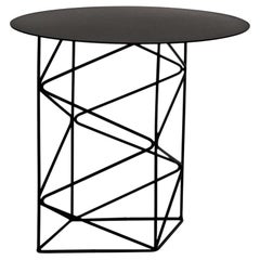 Inos Side Table, Geometric, Modern, Welded Steel / Powder-Coat Black