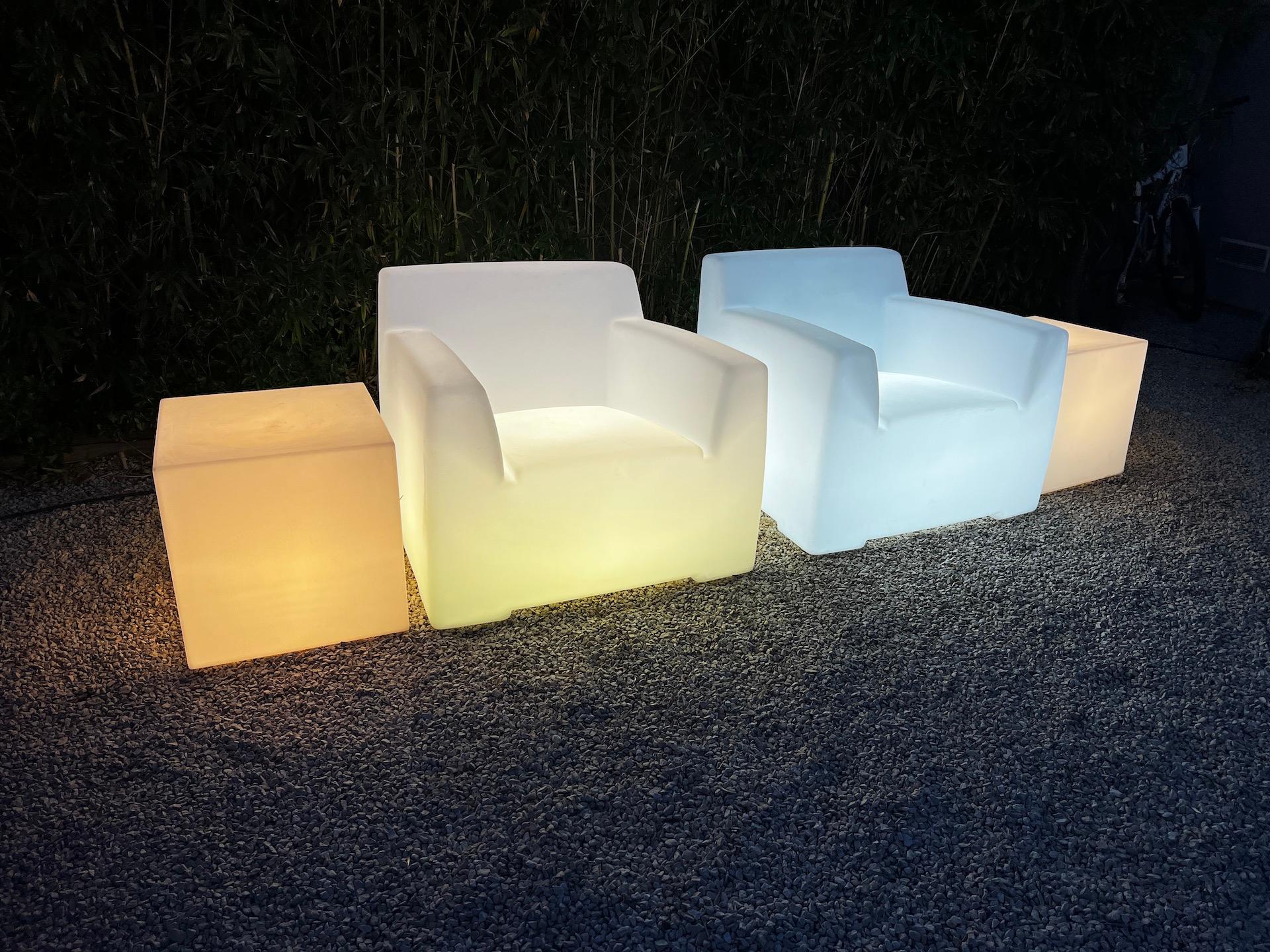 Inout Garden Set in White Opal Polyethylene and White by Paola Navone for Gervas 11