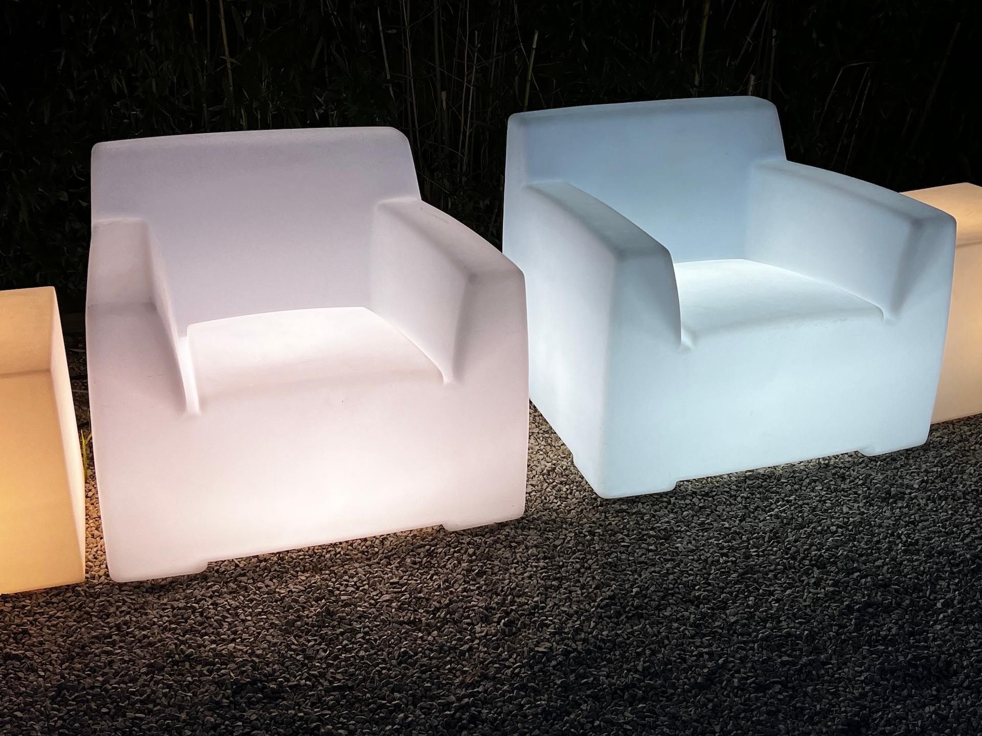 Inout Garden Set in White Opal Polyethylene and White by Paola Navone for Gervas 14