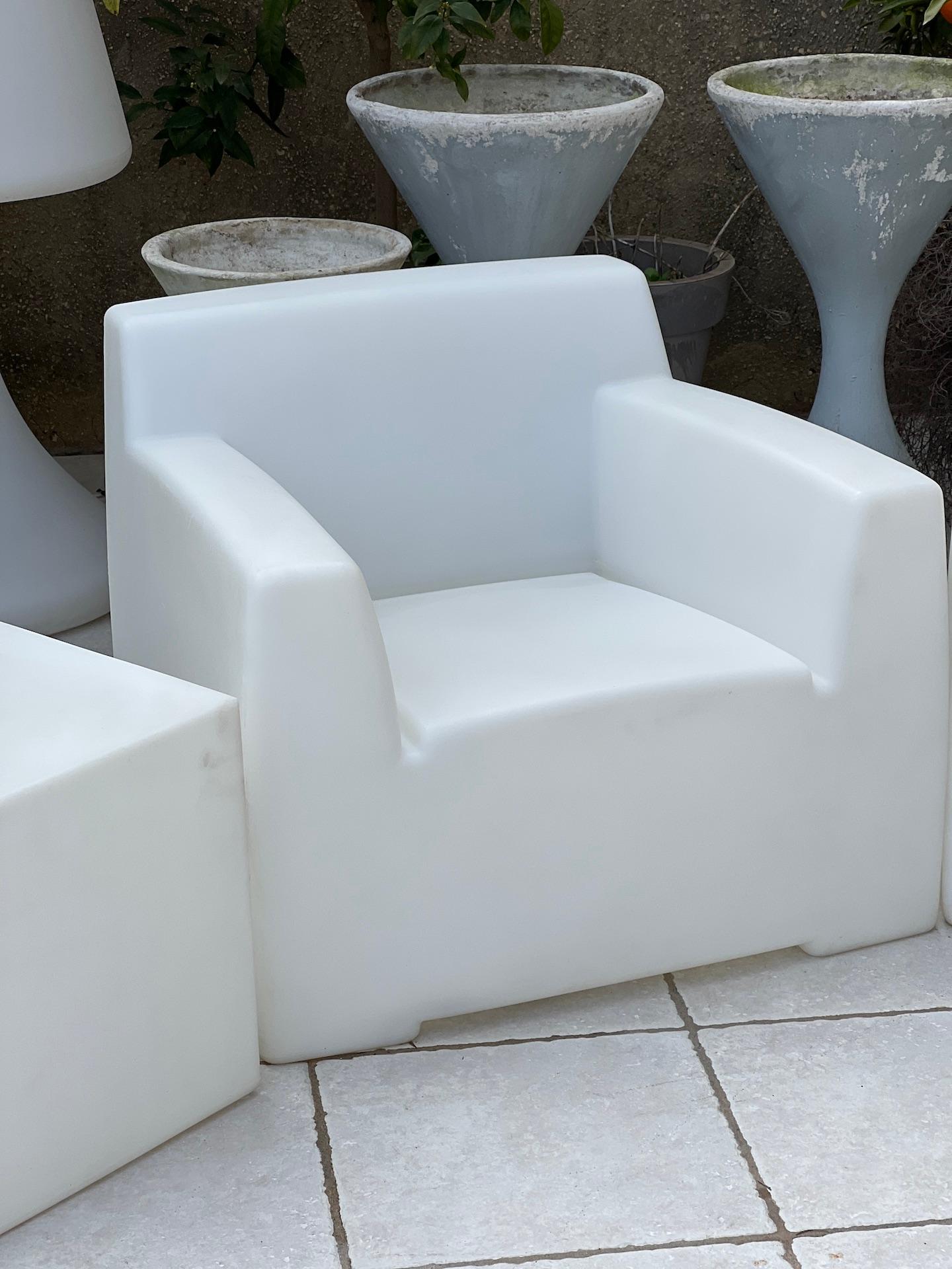 Inout-Garten-Set aus weißem Opalpolyethylene und Weiß von Paola Navone für Gervas 3